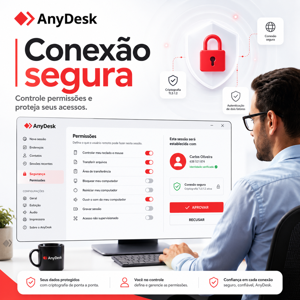 O AnyDesk é gratuito para uso pessoal
